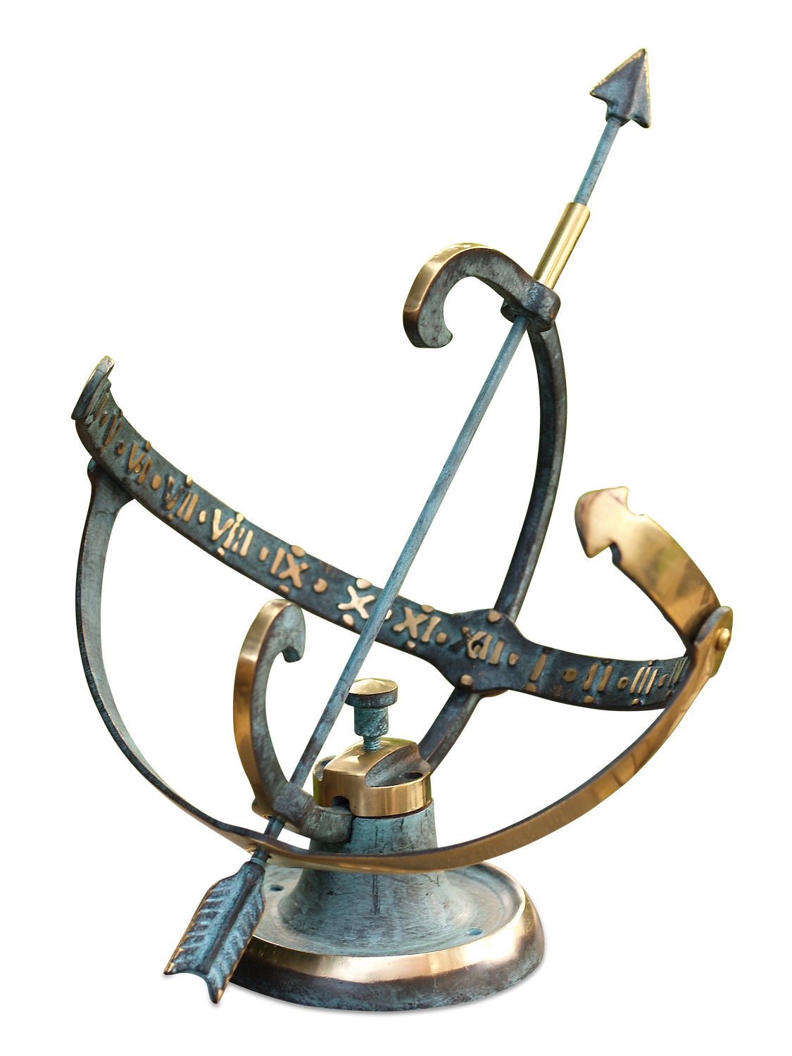 Sonnenuhr KEPLER Bronzesonnenuhr, Bronzeskulptur